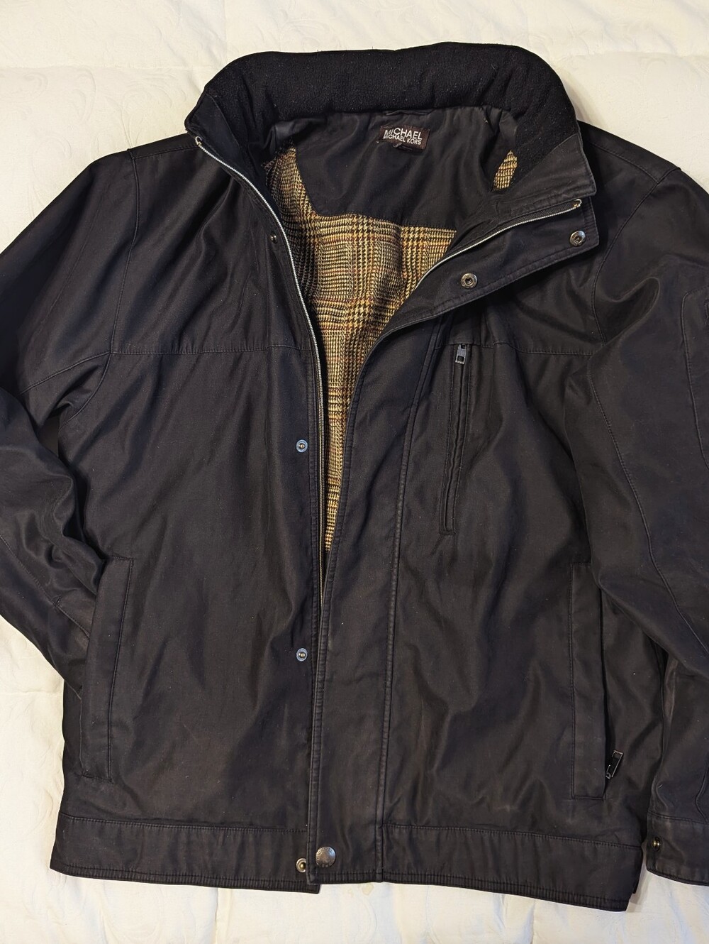 Michael Kors Jacket Mens Medium Black Soft Shell Jacket